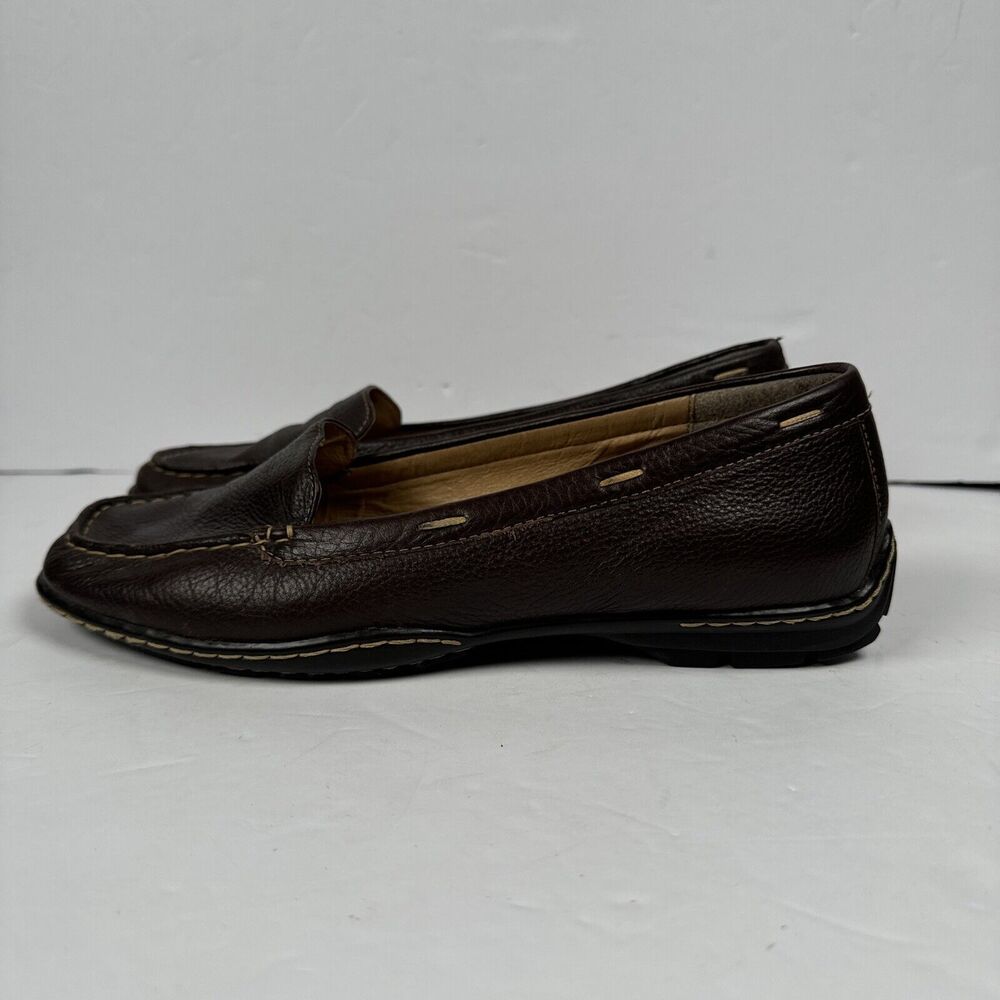 Bjorndal Brown Leather‎ Driving Moccasin slip On Shoe Size 9M *peeling One Heel